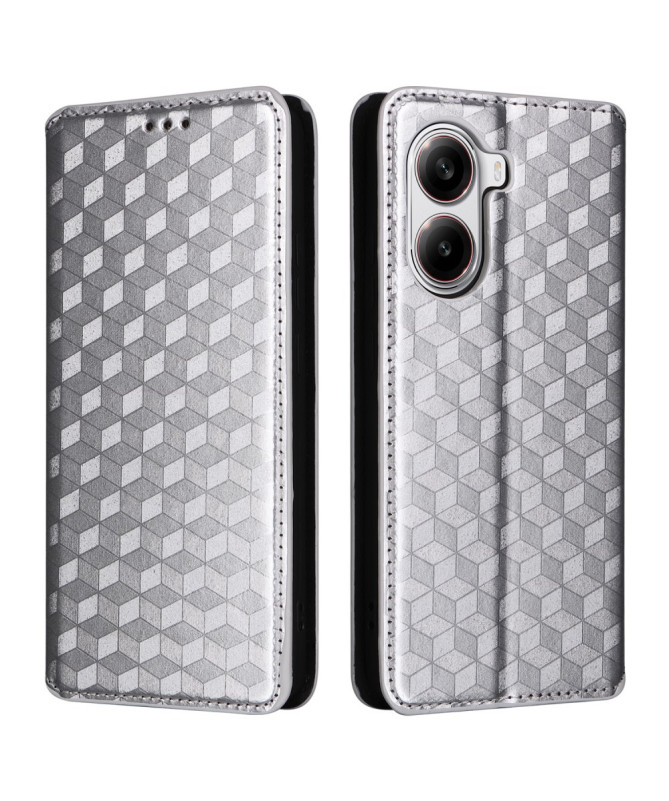 Housse Poco X7 Pro flip cover design géométrie