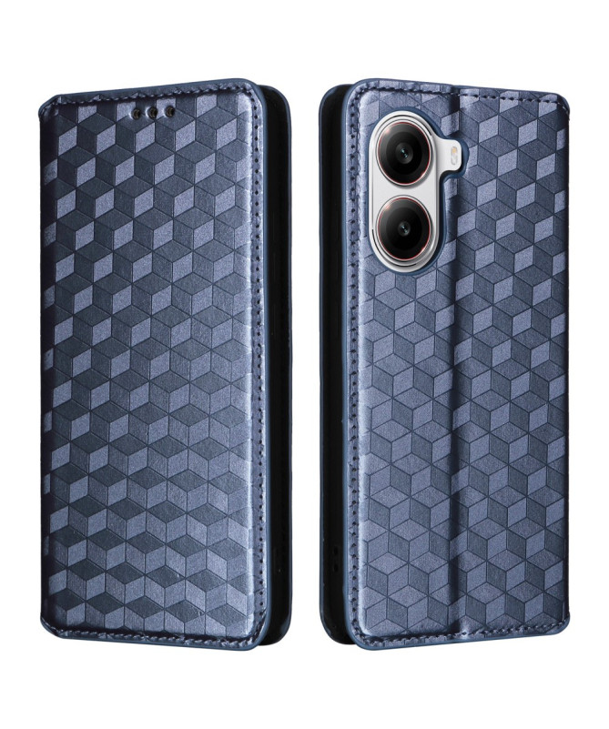 Housse Poco X7 Pro flip cover design géométrie