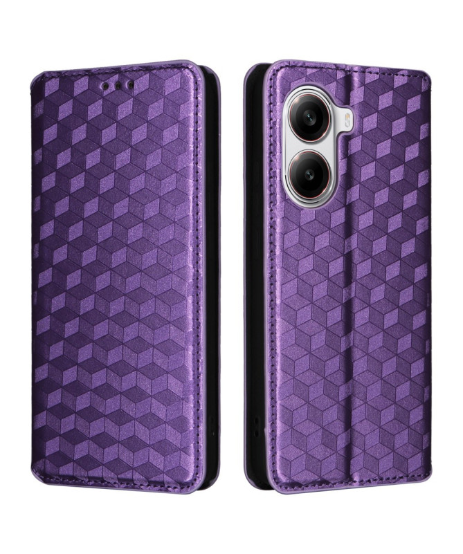 Housse Poco X7 Pro flip cover design géométrie