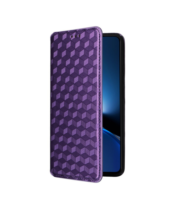 Housse Poco X7 Pro flip cover design géométrie