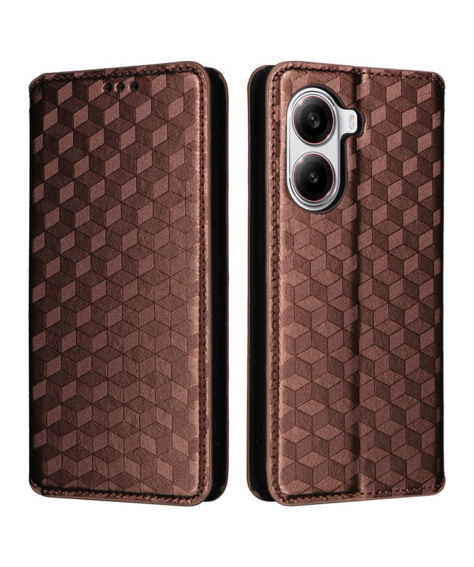 Housse Poco X7 Pro flip cover design géométrie