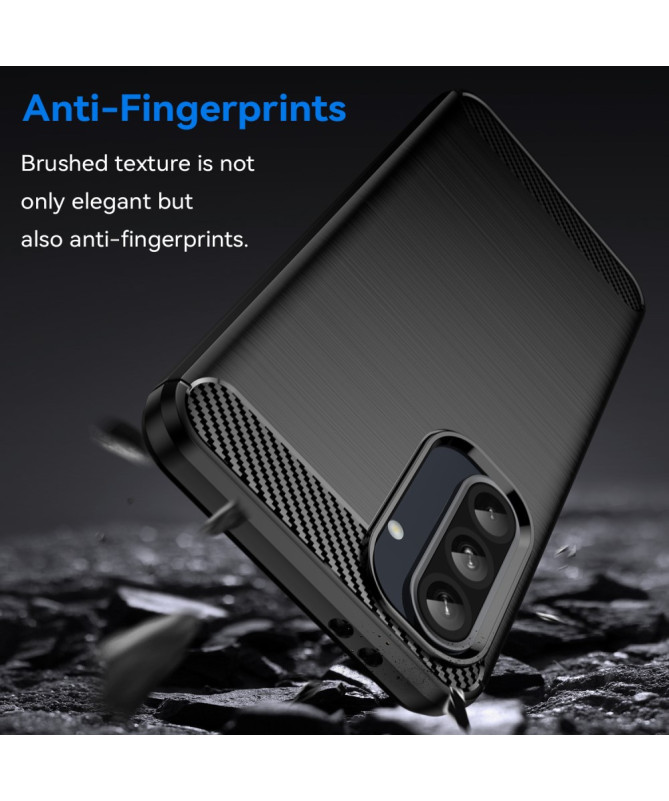Coque Samsung Galaxy A56 5G / A36 5G Effet Brossé avec Texture Carbone