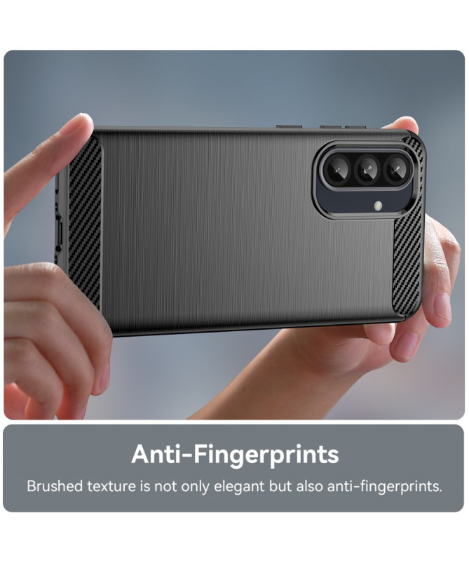 Coque Samsung Galaxy A56 5G / A36 5G Effet Brossé avec Texture Carbone