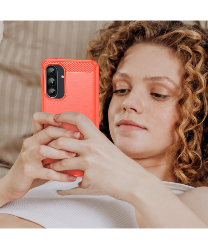 Coque Samsung Galaxy A56 5G / A36 5G Effet Brossé avec Texture Carbone