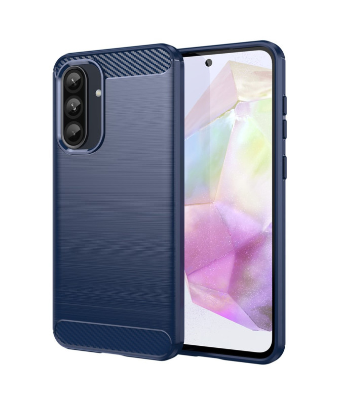 Coque Samsung Galaxy A56 5G / A36 5G Effet Brossé avec Texture Carbone