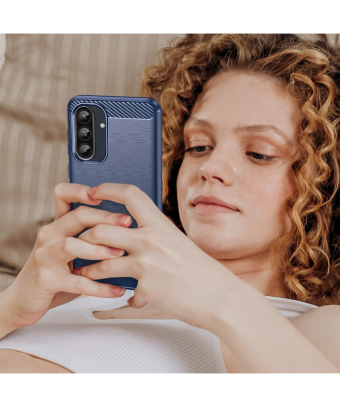 Coque Samsung Galaxy A56 5G / A36 5G Effet Brossé avec Texture Carbone
