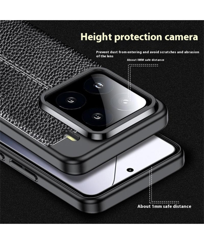 Finesa - Coque Souple Litchi pour Xiaomi 15 Pro
