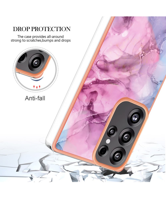 Coque Samsung Galaxy S25 Ultra Marbre Rose et Violet