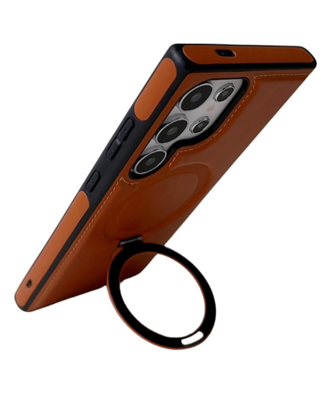 Coque Samsung Galaxy S25 Ultra Leather Ring | MagSafe & Support