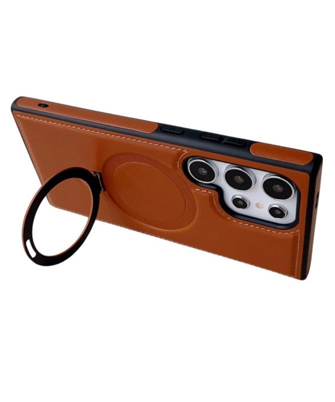 Coque Samsung Galaxy S25 Ultra Leather Ring | MagSafe & Support