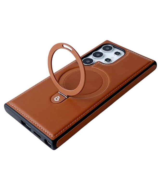 Coque Samsung Galaxy S25 Ultra Leather Ring | MagSafe & Support