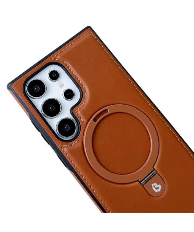 Coque Samsung Galaxy S25 Ultra Leather Ring | MagSafe & Support