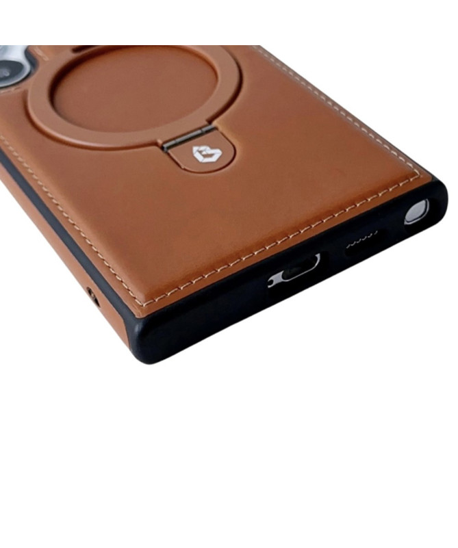 Coque Samsung Galaxy S25 Ultra Leather Ring | MagSafe & Support