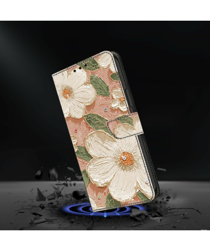 Vintage | Housse Samsung Galaxy A36 5G Wallet Fleurie