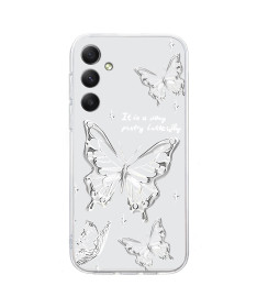 Coque Samsung Galaxy A36 5G Papillon d'Argent