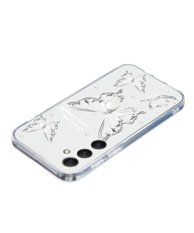 Coque Samsung Galaxy A36 5G Papillon d'Argent