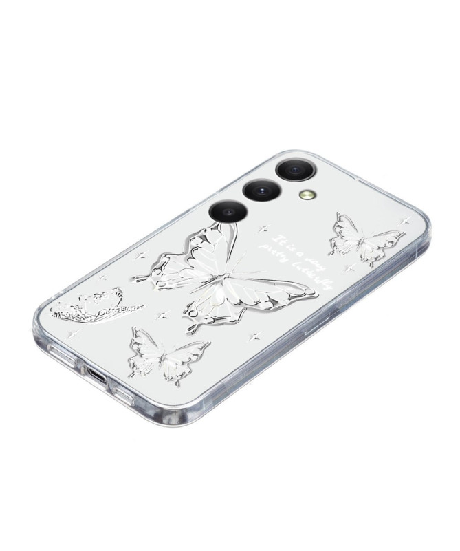 Coque Samsung Galaxy A36 5G Papillon d'Argent