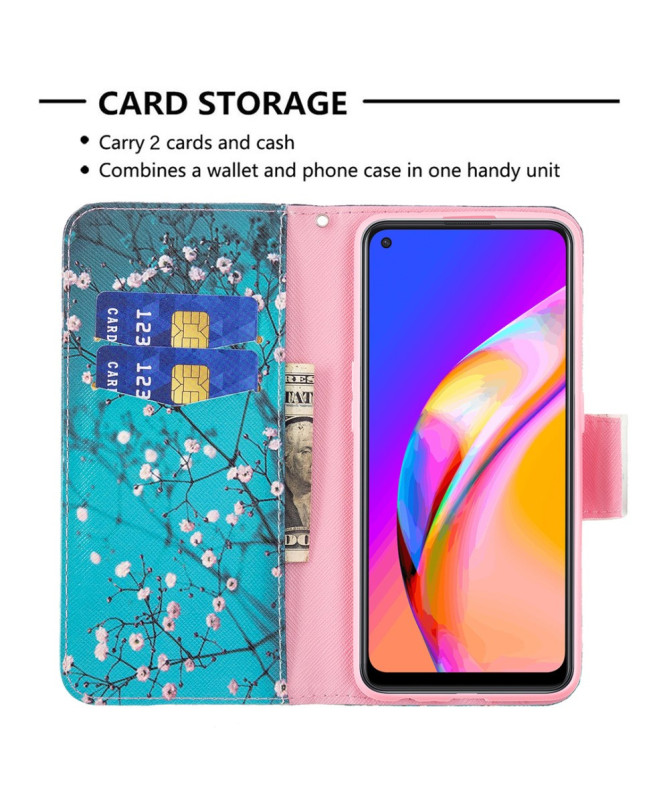 Housse Oppo A94 5G Branches Fleuries