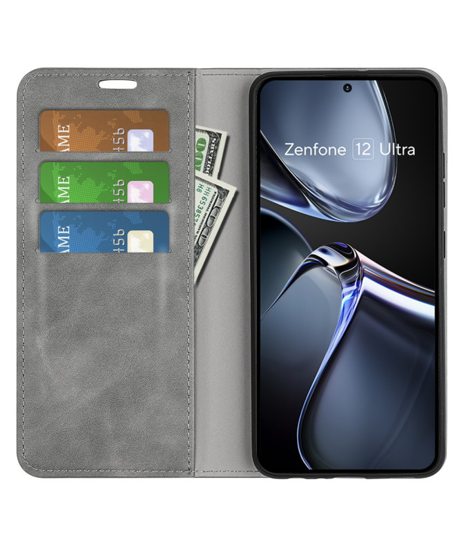 Étui Zenfone 12 Ultra simili cuir fonction stand