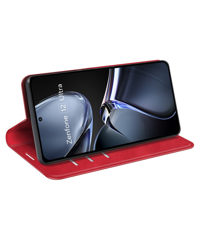 Étui Zenfone 12 Ultra simili cuir fonction stand
