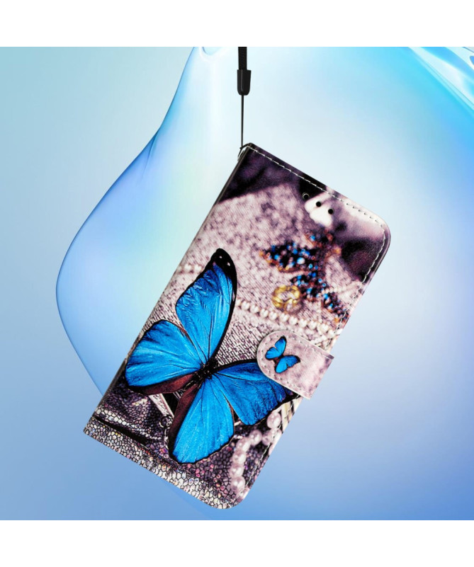 Housse Honor Magic 7 Lite Papillon Bleu