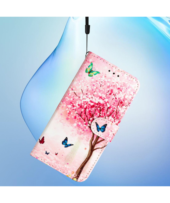 Housse Honor Magic 7 Lite Cerisier Papillons