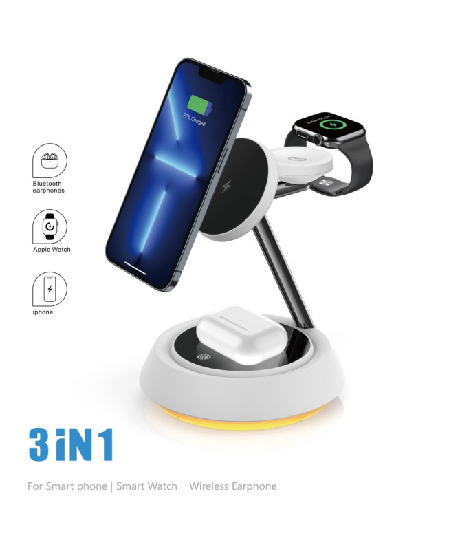 ORION CHARGE | Station de charge sans fil 3-en-1 magnétique 15W