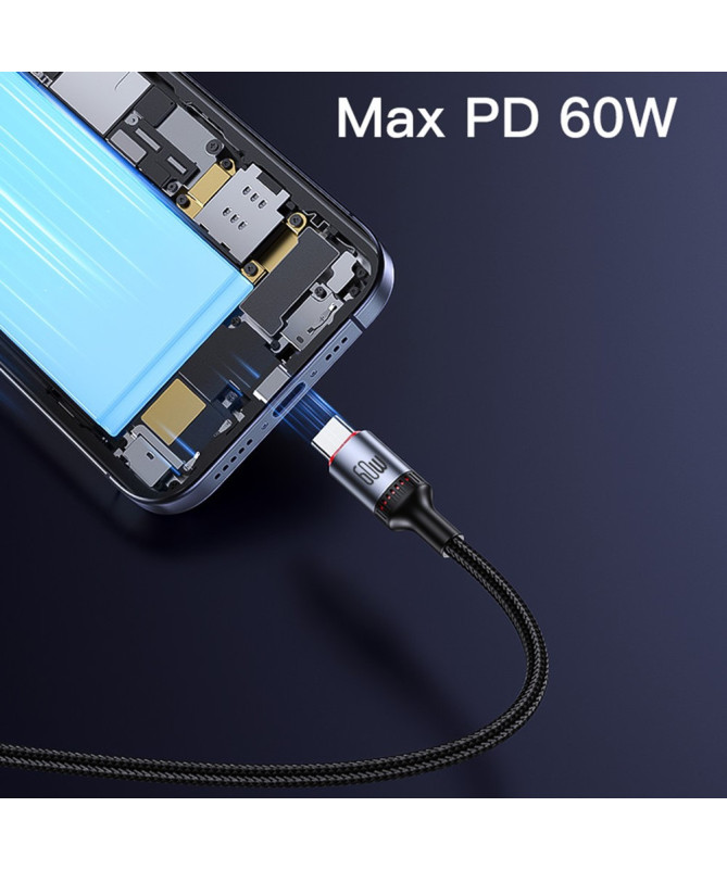 VOLT-LINK | Câble USB-C vers USB-C 60W, charge rapide 2M