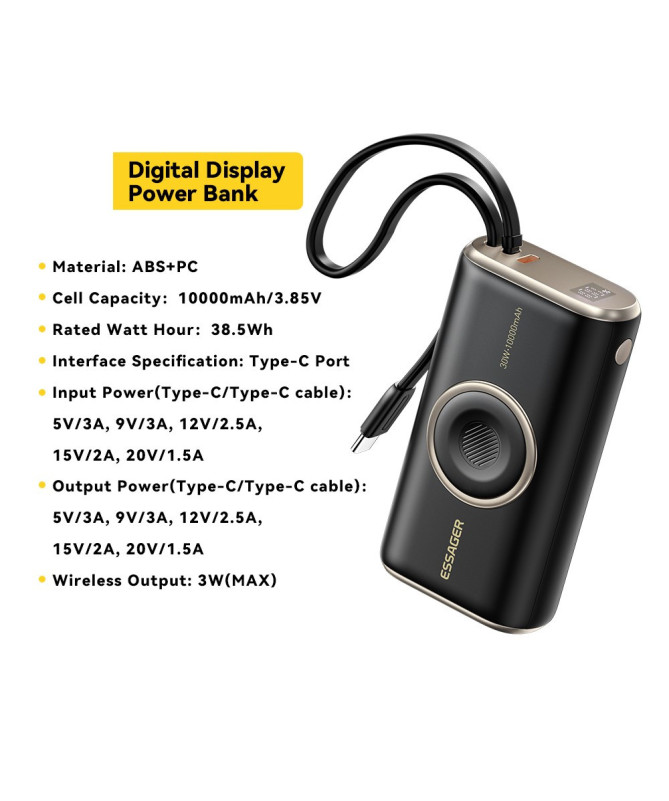 POWER LINK | Batterie externe 10000mAh avec charge sans fil et câble i