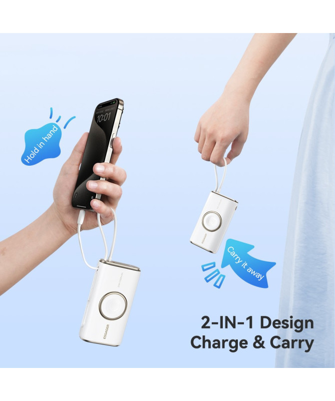 POWER LINK | Batterie externe 10000mAh avec charge sans fil et câble i