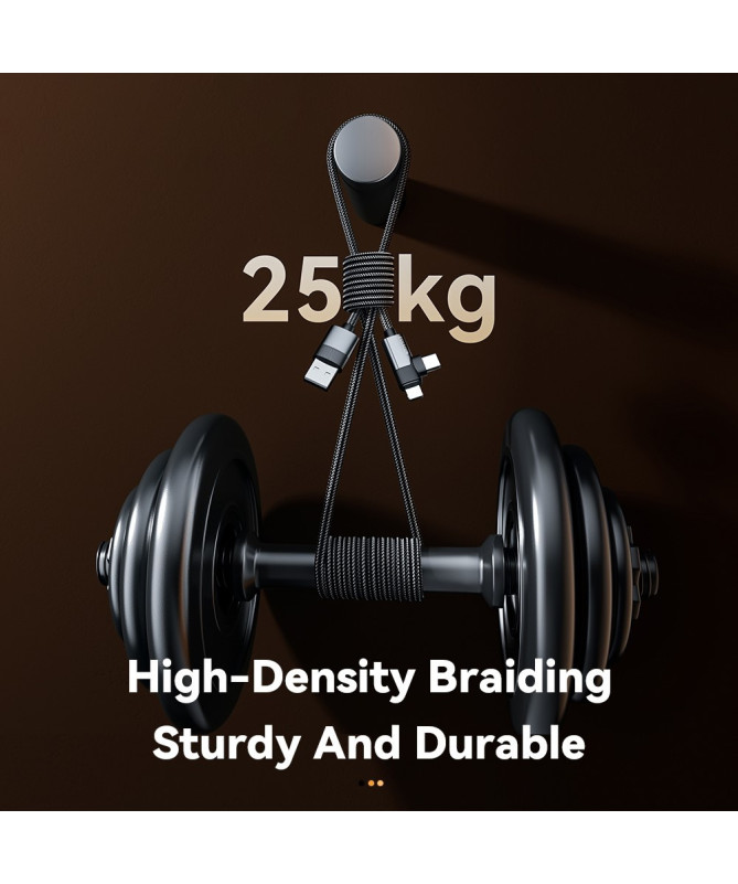 DUO LINK | Câble 2-en-1 USB-A vers Lightning + Type-C, 2M, 3A