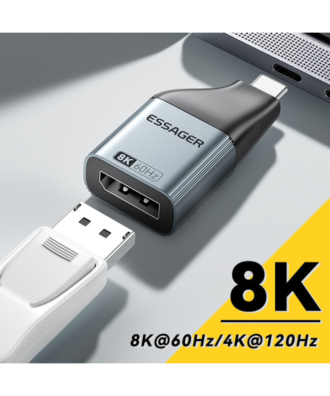 Adaptateur USB-C vers DisplayPort – 8K 60Hz