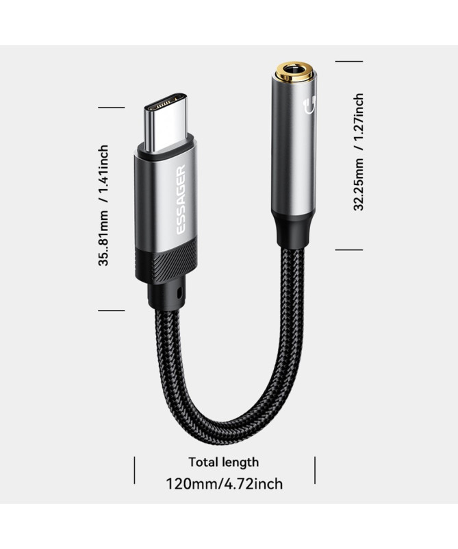 Adaptateur Type-C vers Jack 3.5mm