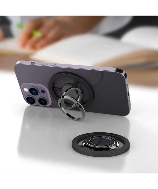 Support Anneau Magnétique | Rotation 360° & Béquille Pliable