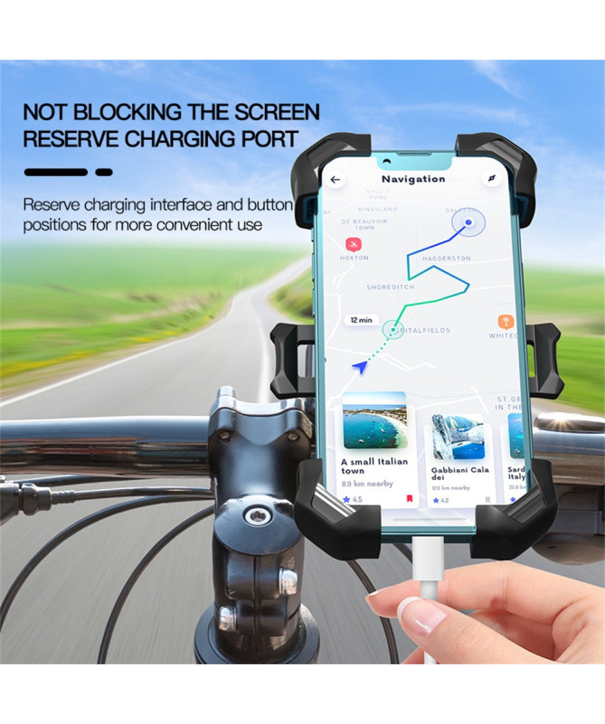 Support Téléphone Moto 360° Anti-Vibration