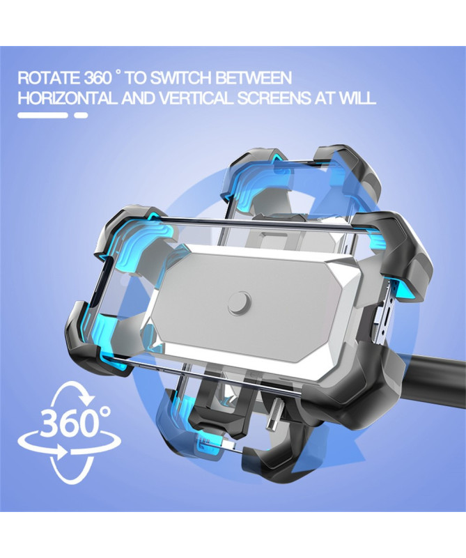 Support Téléphone Moto 360° Anti-Vibration