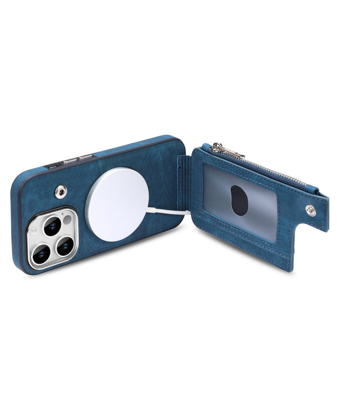 Coque iPhone 13 Pro Max Portefeuille Magnétique Zippé