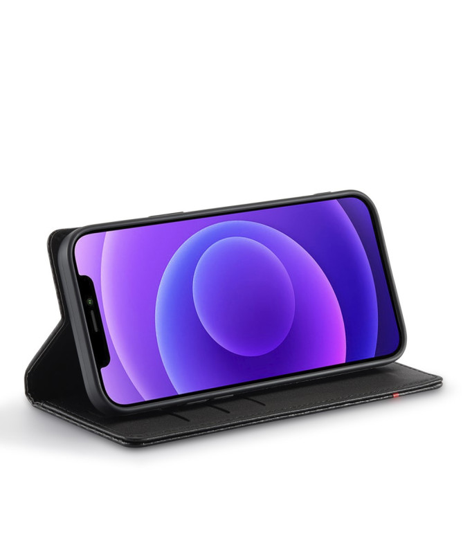 Flip cover iPhone 13 Pro Max fibre de carbone Horizontal Stripe