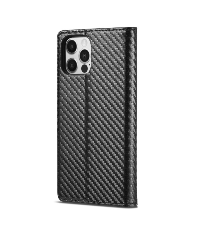 Flip cover iPhone 13 Pro Max fibre de carbone Vertical Stripe