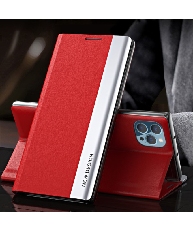 Etui iPhone 13 Pro Max Business effet cuir Magnet