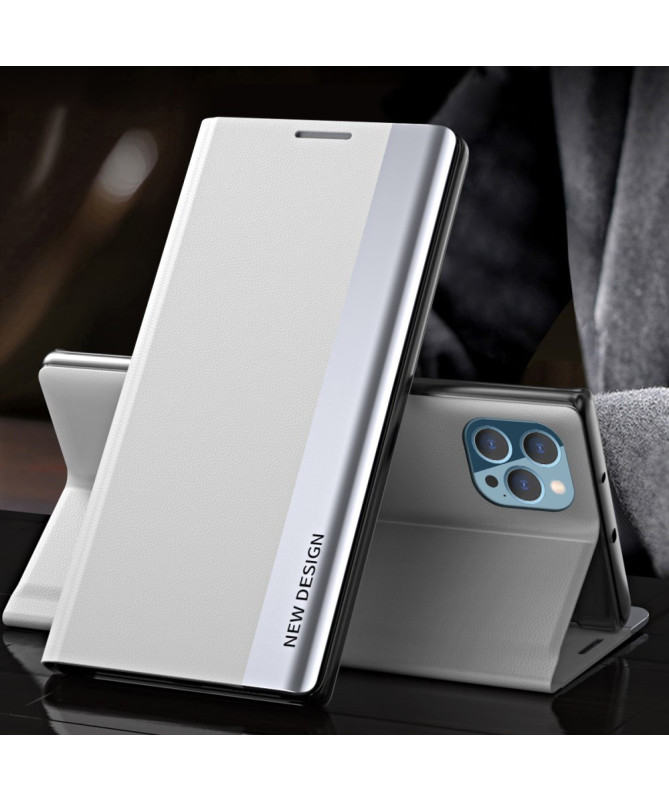 Etui iPhone 13 Pro Max Business effet cuir Magnet