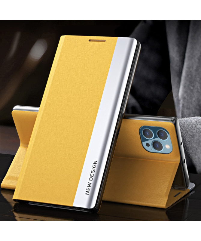 Etui iPhone 13 Pro Max Business effet cuir Magnet