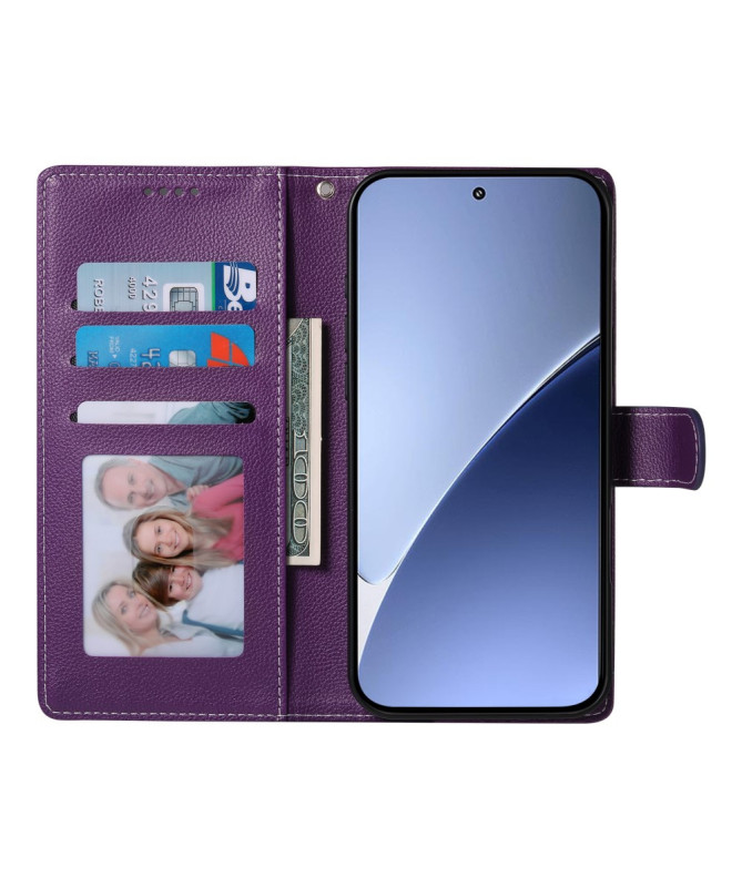 Etui Xiaomi 15 Portefeuille Texture Litchi