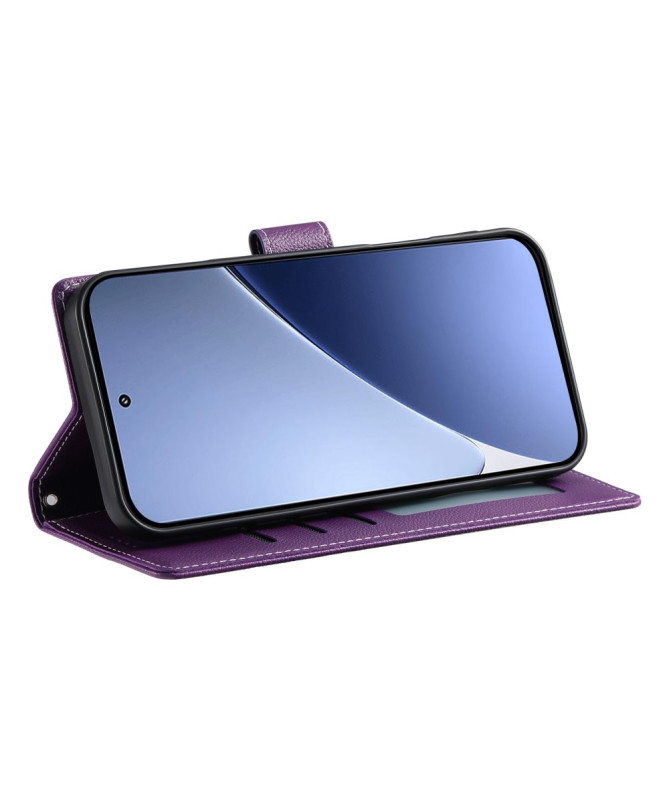 Etui Xiaomi 15 Portefeuille Texture Litchi