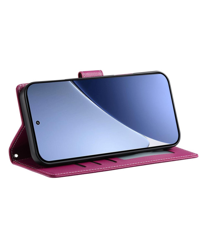 Etui Xiaomi 15 Portefeuille Texture Litchi