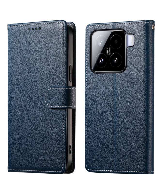 Etui Xiaomi 15 Portefeuille Texture Litchi