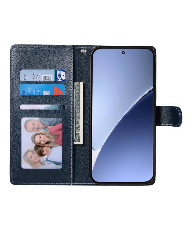 Etui Xiaomi 15 Portefeuille Texture Litchi