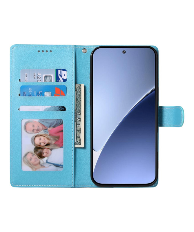 Etui Xiaomi 15 Portefeuille Texture Litchi