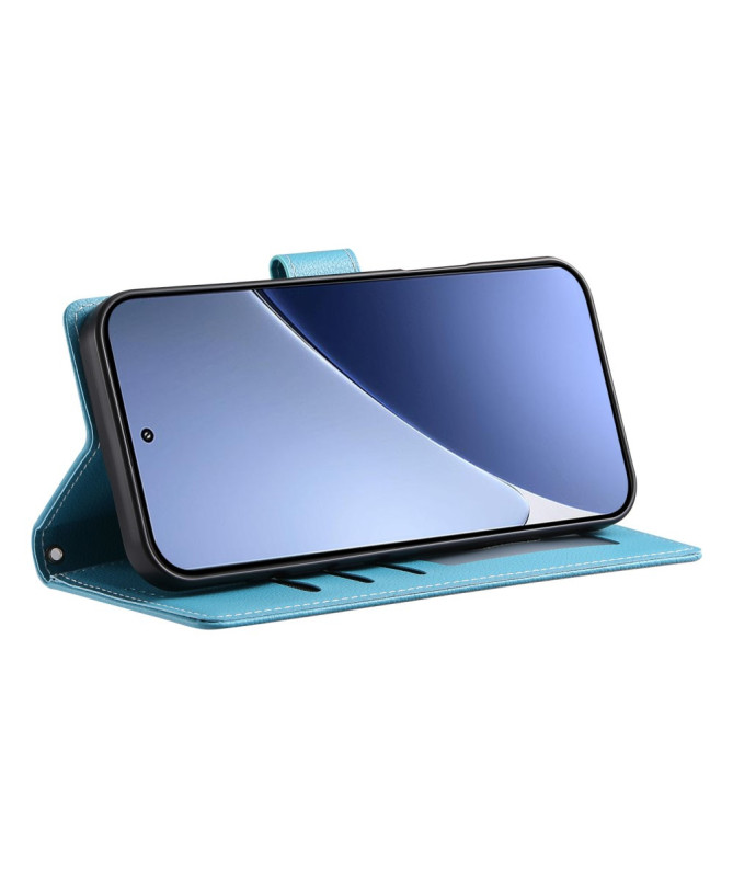 Etui Xiaomi 15 Portefeuille Texture Litchi