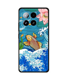 Coque Xiaomi 15 Carpe Koi Vague Japonaise